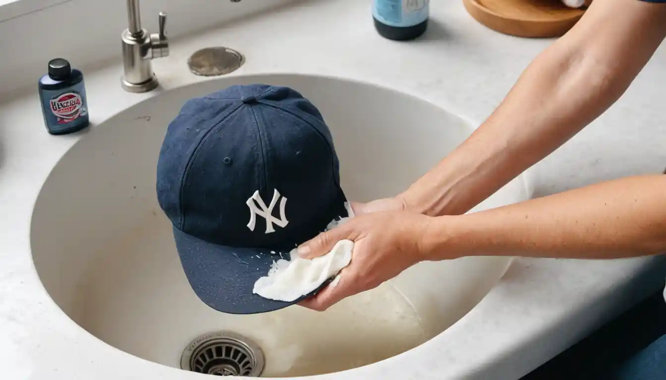 how to clean baseball hats