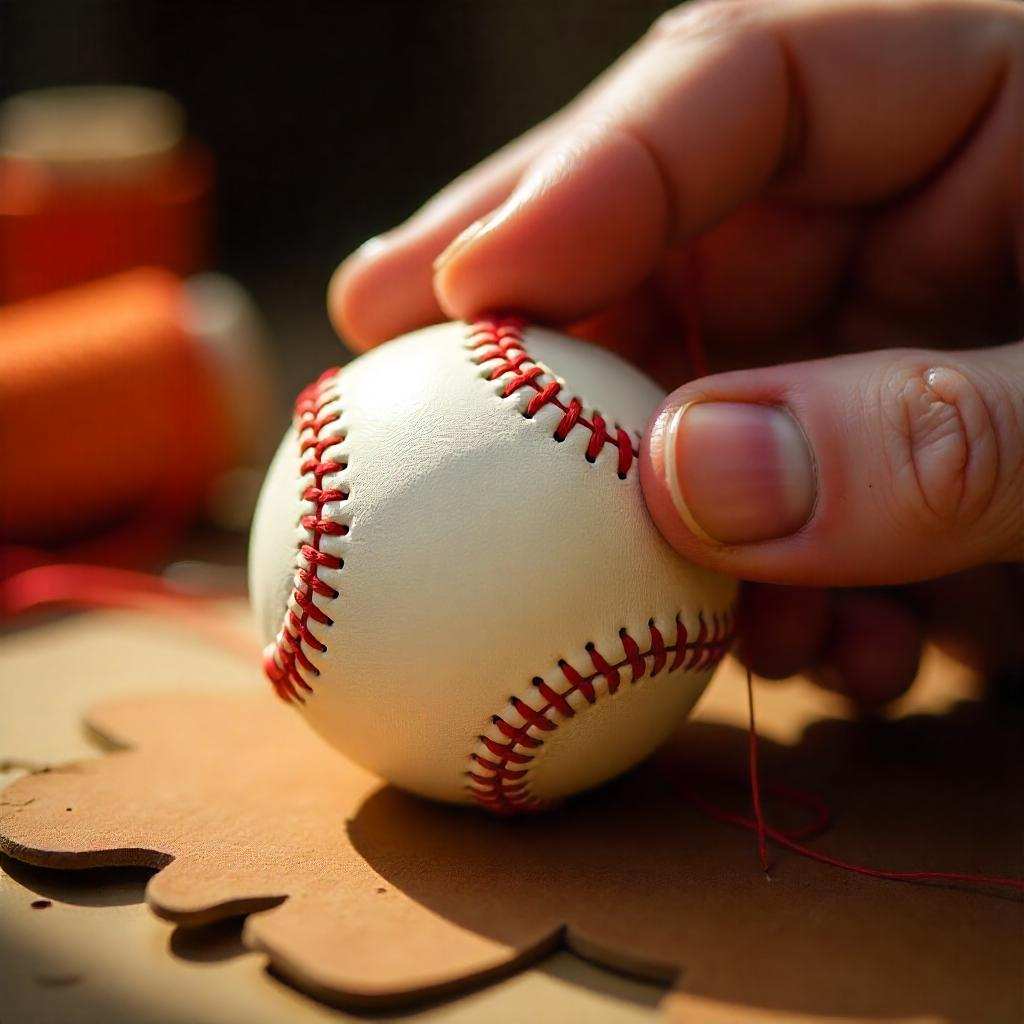 stitches in a baseball